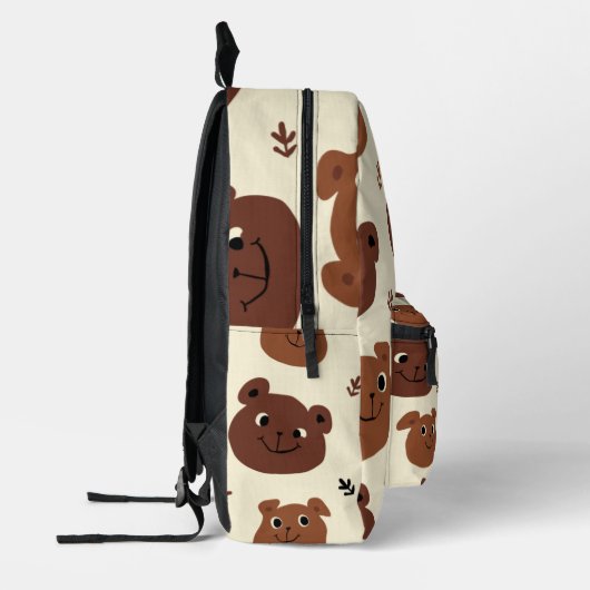 Sac À Dos Imprimé Visage drôle d'ours (Gauche)