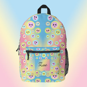 Sac À Dos Imprimé Visages heureux en pastel - mignons enfants person