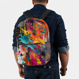 Sac À Dos Imprimé Vivid Chaos Splash Graffiti