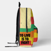 Sac À Dos Imprimé Vivre, c'est combattre - Retro Stripes Inspiration (Gauche)