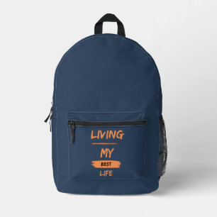 Sac À Dos Imprimé vivre ma meilleure vie
