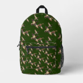 Sac À Dos Imprimé Vols De Canards Mallard Sur Vert (Recto)
