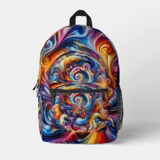 Sac À Dos Imprimé Vortex couleur dynamique (Recto)