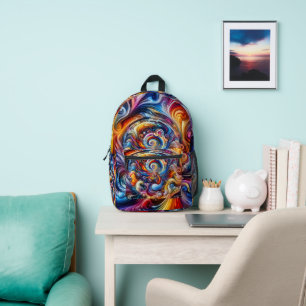 Sac À Dos Imprimé Vortex couleur dynamique