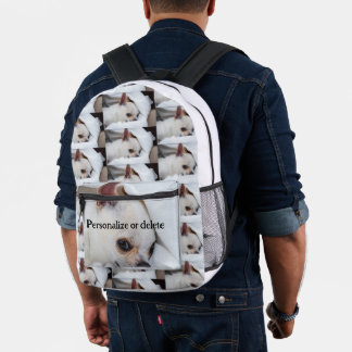 Sac À Dos Imprimé Votre chiot chien animal de compagnie photo person