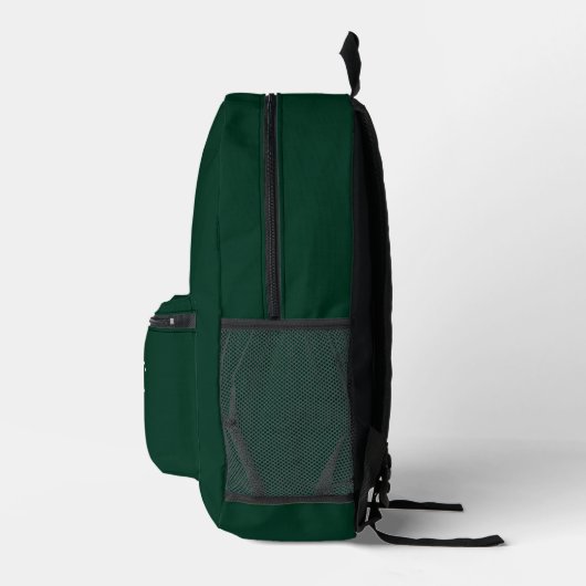 Sac À Dos Imprimé Votre monogramme en vert foncé (Droite)
