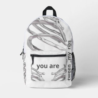 Sac À Dos Imprimé Vous êtes entre mes côtes” – B Anatomique Minimali