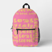 Sac À Dos Imprimé Voyage de texte (Recto)
