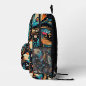 Sac À Dos Imprimé Voyage dynamique vers une comète et une nébuleuse (Droite)