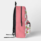 Sac À Dos Imprimé Voyage Rose Fraise Mignon (Gauche)