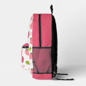 Sac À Dos Imprimé Voyage Rose Fraise Mignon  (Droite)