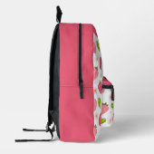 Sac À Dos Imprimé Voyage Rose Fraise Mignon  (Gauche)