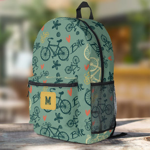 Sac À Dos Imprimé Voyons à vélo vert moderne Motif