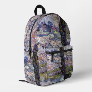 Sac À Dos Imprimé Vue de Arles Jardin en fleurs de Van Gogh