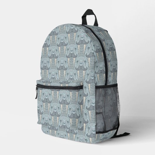 Sac À Dos Imprimé Walrus Mustache Motif (Coin arrière droit)