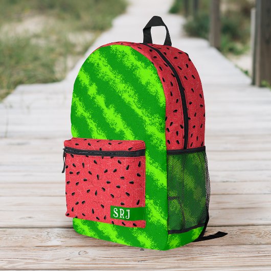 Sac À Dos Imprimé Watermelon mûre Été Melon Fruit sur mesure Monogra