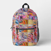 Sac À Dos Imprimé Wavy Squares of Time (Recto)