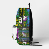 Sac À Dos Imprimé Whimsical blanc violet Anniversaire Unicorn (Droite)