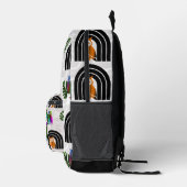 Sac À Dos Imprimé Whimsical Boho Owl & Tropical Monstera Leaf (Droite)