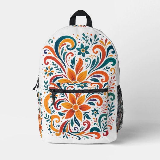 Sac À Dos Imprimé Whimsical Floral Swirl Backpack (Recto)