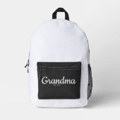 Sac À Dos Imprimé White Script Established Grandma (Recto)