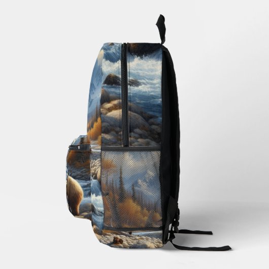 Sac À Dos Imprimé Wilderness Grizzly Ours Faune / Nature (Droite)