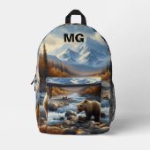 Sac À Dos Imprimé Wilderness Grizzly Ours Faune / Nature (Recto)