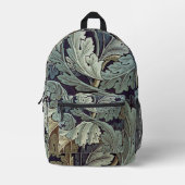 Sac À Dos Imprimé William Morris Acanthus Feuilles (Recto)