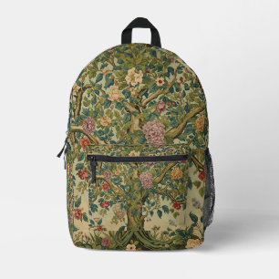 Sac À Dos Imprimé William Morris Arbre de Vie Vintage Préraphaélite