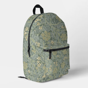 Sac À Dos Imprimé William Morris Jasmine Bleu Vert Art Botanique