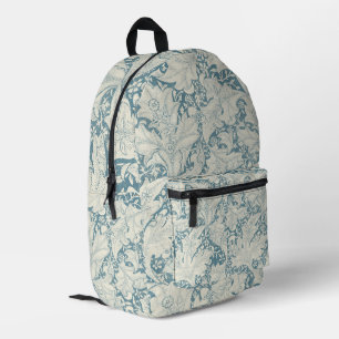 Sac À Dos Imprimé William Morris Wallflower bleu damas floral
