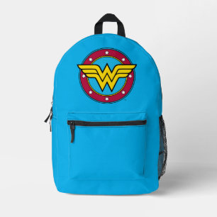Sac À Dos Imprimé Wonder Woman   Logo Cercle & Etoiles