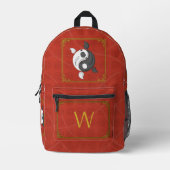 Sac À Dos Imprimé Yin et Yang le Koi (Recto)