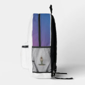 Sac À Dos Imprimé Yoga Pose Monoline Tons Terres | (Droite)