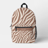 Sac À Dos Imprimé Zebra Print-Mocha Mousse (Recto)