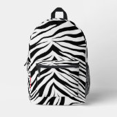 Sac À Dos Imprimé Zebra Stripes noir blanc Nom (Recto)