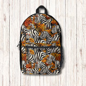 Sac À Dos Imprimé Zebra Tiger Peau animale Motif Monogramme moderne