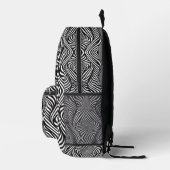 Sac À Dos Imprimé Zèbre Abstrait B & N (Droite)