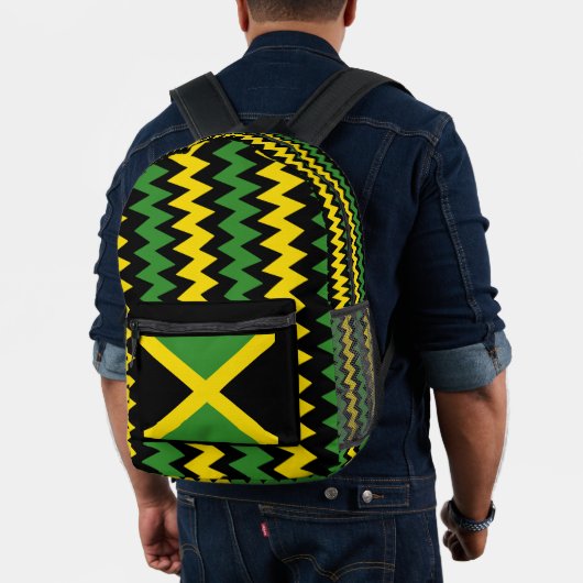 Sac À Dos Imprimé Zig Zag Design du drapeau jamaïcain (Insitu (Modèle))