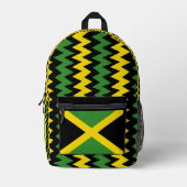 Sac À Dos Imprimé Zig Zag Drapeau Jamaïcain (Recto)