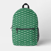 Sac À Dos Imprimé Zigzag fleuri vert (Recto)