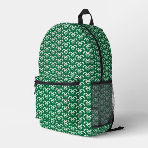 Sac À Dos Imprimé Zigzag fleuri vert