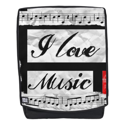 Sac À Dos J'aime la musique (Devant)
