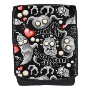 Sac À Dos J'aime les monstres parce que les gens aiment les