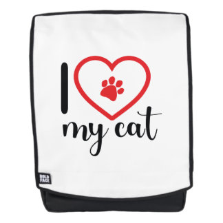 Sac à dos j'aime mon chat