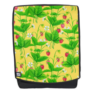 Sac À Dos Jardin de fraise sur jaune