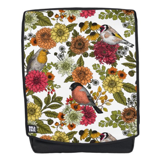 Sac À Dos Jardin d'oiseaux et de fleurs 1 (Devant)
