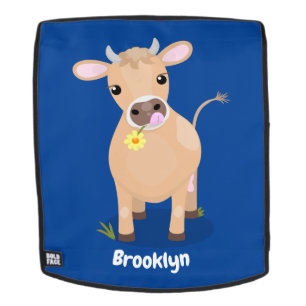 Sac À Dos Joli joli maillot de vache et dessin de fleurs