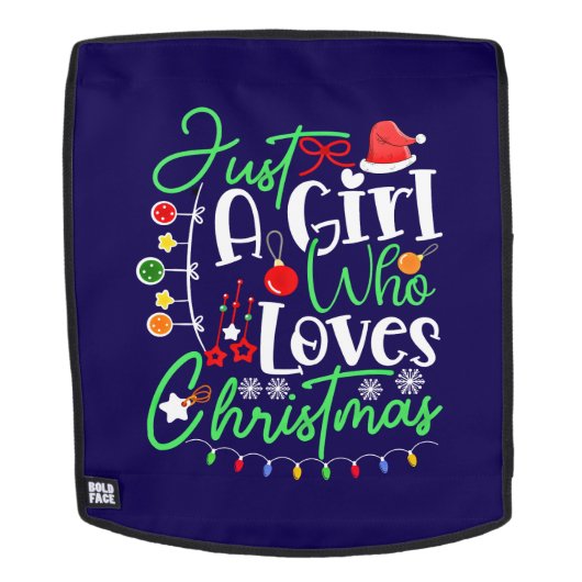 Sac À Dos Juste Une Fille Qui Aime Noël (Devant amovible)
