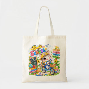 Sac à dos Kawaii Chat Bicyclette pour la rentrée s